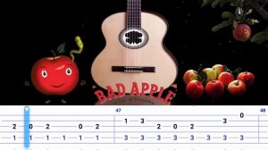 Zun - Bad Apple / Guitar Solo Fingerstyle (Tab Guitar)