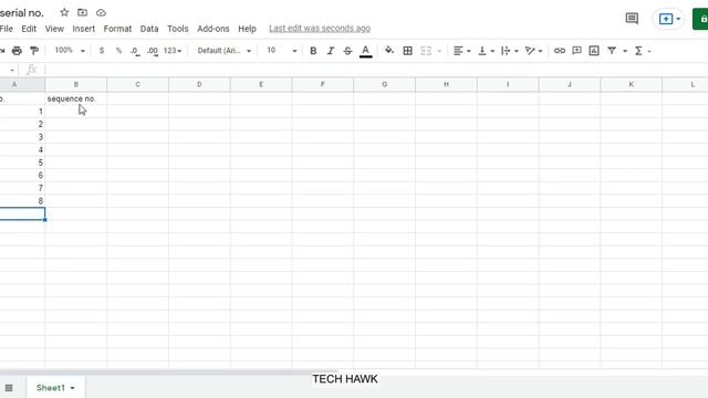 How to add serial number or sequence number in google sheets | easy method | fastest method | 2021