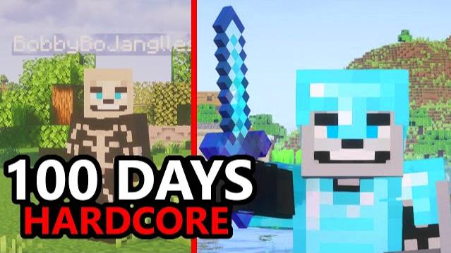 I Survived 100 Days of Hardcore Minecraft! смотреть онлайн