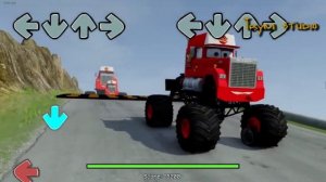 Big MAC TRUCK & McQueen VS Monster TOW MATER in BeamNG.Drive - Coffin Dance Cover
