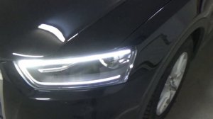 AUDI Q3 - ремонт фар с заменой стёкол + покраска чёрный мат