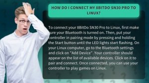 How do I connect my 8BitDo SN30 Pro to Linux?