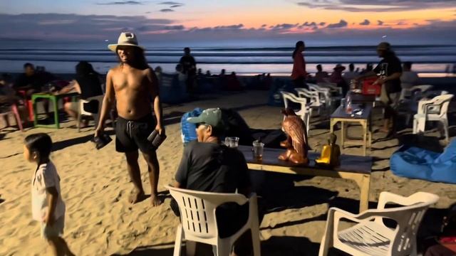 Legian beach today so busy