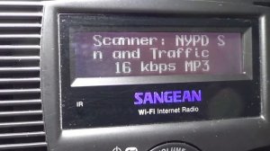 Sangean WFR 20 on NYPD scanner stream