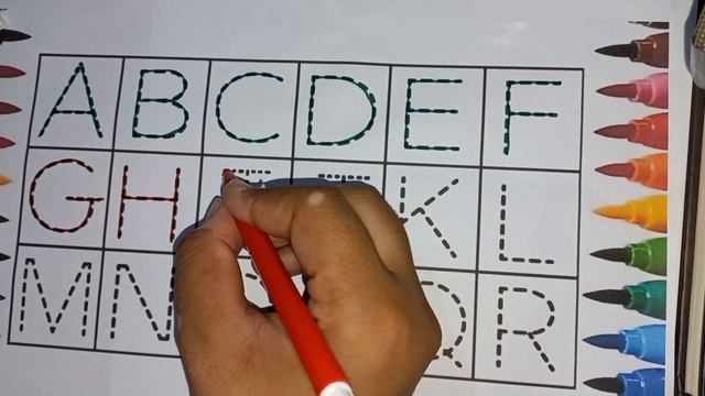 ABCD Alphabets for kids | tracing ABCs letters, A for Apple, B for ball #tunntunntv #abcde