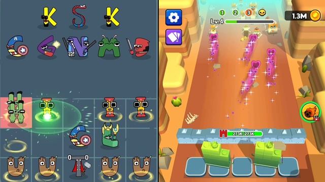 Alphabet Merge 2D Fusion Fight 🌟🌟 VS 🌟🌟 Number Cube War: Merge Idle Level 15 смотреть онлайн