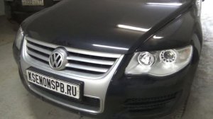 LED фары Volkswagen Touareg I - вместо галогена.BI LED HELLA 3R LED