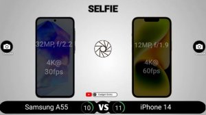 Samsung A55 vs iPhone 14
