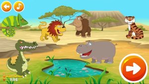 Animals Kids Puzzle Game - Learn Animals Names and Sounds for Children