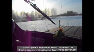 Уаз по снегу на цепях.