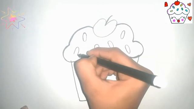 Bolalar uchun keks rasmini qanday chizish mumkin  juda oddiy va oson chizilgan bosqichma-bosqich