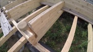 Продолжение сборки коробки дома из профилированного бруса