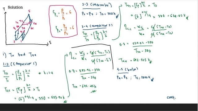 EXAMPLE OF BRAYTON CYCLE WITH INTERCOOLING (PART 1) смотреть онлайн