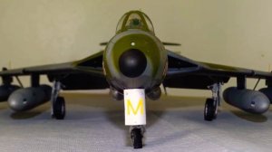 Revell 1/32 Hawker Hunter FGA.9. Aftermarket Decals. Built model