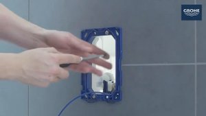 Установка клавиши смыва с пневматическим управлением GROHE.