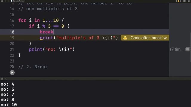 Swift control statements in Tamil | Learn swift programming language and iOS app development | Tami