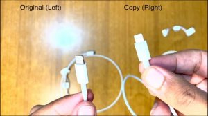 Apple iPhone Original Lightning Cable VS Copy Fake Cable Type C