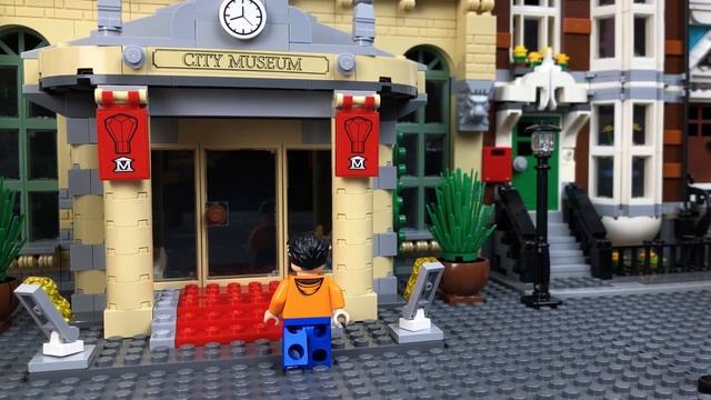 Lego Museum of Archeology | Dinosaur Attack. Animation (4K)