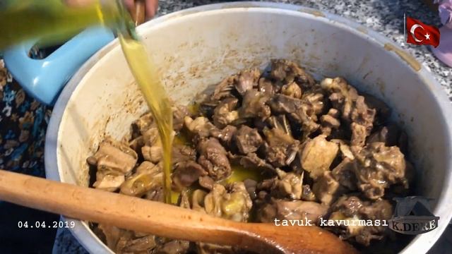 Köy Usulü Kanlı Tavuk Kavurması | Köy Tavuğu Kavurması | Roasted Chicken | Ev Yemekleri [K.DERE]