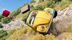 Автомобили против скалистых дорог  - BeamNG DRIVE