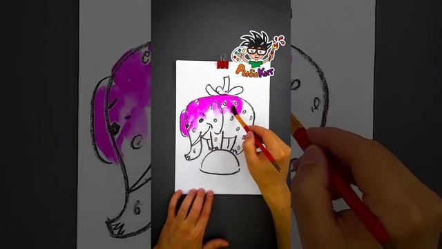 #простыерисунки как нарисовать малинового кота слона ￼