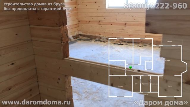 Одноэтажный дом 12 на 15 из бруса на усадку с тремя спальнями и мансардой. Обзор планировки дома
