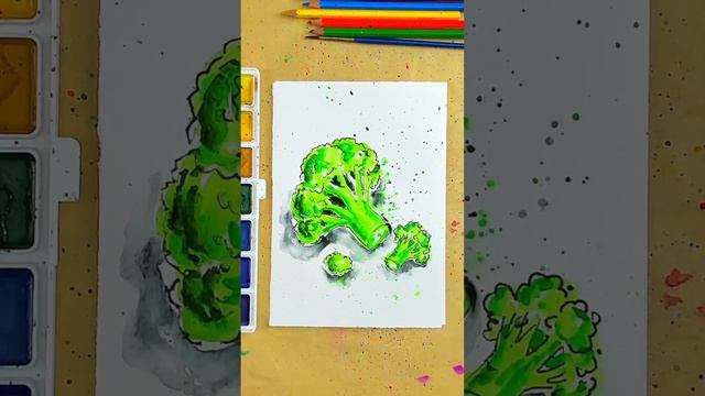 Как рисовать простые рисунки акварелькой