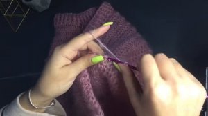 Джемпер из мохера. Часть 2. Вязаная кофта крючком.