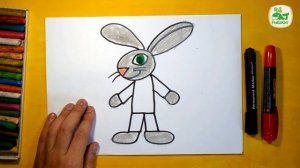 Как нарисовать ЗАЙЧИКА - уроки рисования от РыбаКит