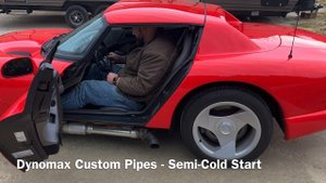 Exhaust Comparison, Stock, Open Headers and Custom Dynomax - ‘93 Dodge Viper RT/10