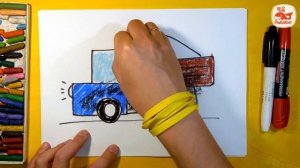 Как нарисовать ГРУЗОВИК - уроки рисования от РыбаКит