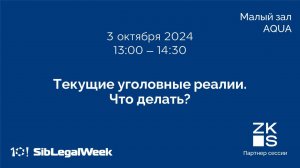 Сессия «Текущие уголовные реалии. Что делать?»