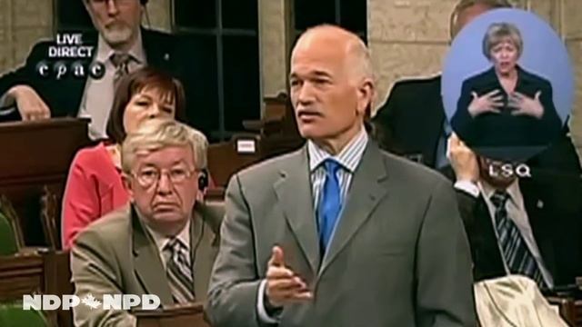 NDP: Jack Layton on maternal health and environment at the G8