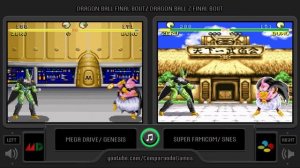 Dragon Ball (Sega Genesis vs Snes) Side by Side Comparison