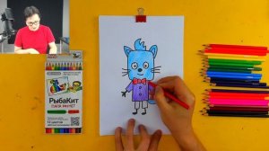 Три Кота и ДРУЗЬЯ - РыбаКит папа рисует