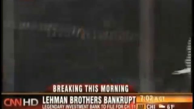 Lehman Brothers Bankruptcy Two Dudes make out on CNN