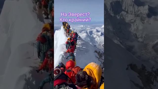 Пробка на Эверест. #эверест #горы #пробка #очередь #альпинизм