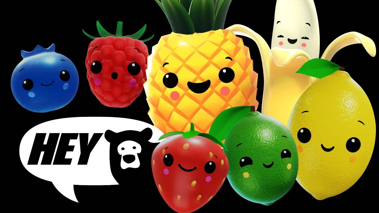 Фрукты танцуют! — Hey Bear Sensory — Smoothie Mix! — Fun Dance Video with music and animation!