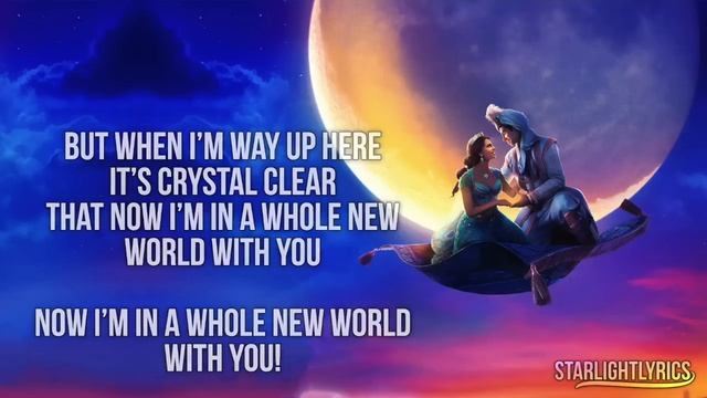 Mena Massoud & Naomi Scott - A Whole New World (Lyrics) HD смотреть онлайн