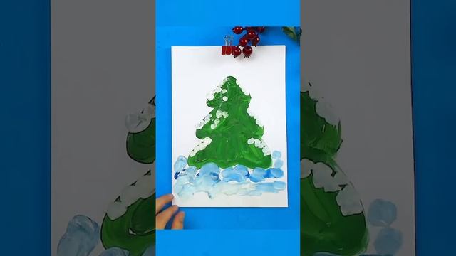 Рисуем елочку на новый год #простыерисунки ￼