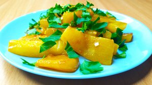 Кабачки жареные с соевым соусом