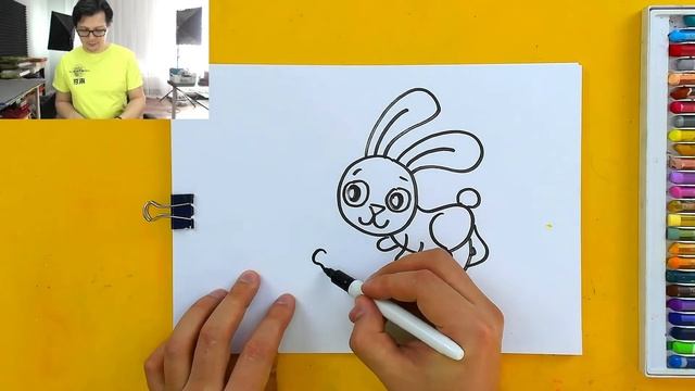 Рисуем ЗАЙЧИКА или Кролика - простые рисунки с РыбаКит
