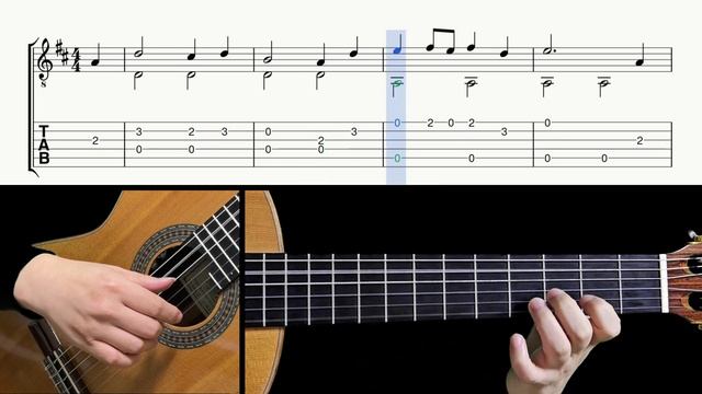 Brahms Theme на Гитаре. Уроки гитары. Ноты и Табы Sky Guitar