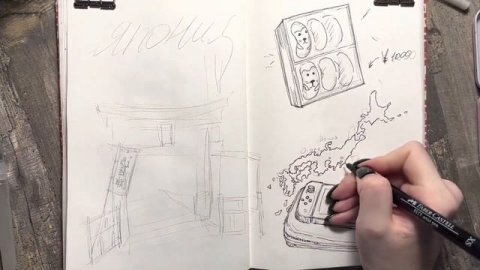 Видеоурок "travel скетчинг"