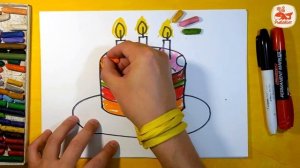 Как нарисовать ТОРТ - уроки рисования от РыбаКит