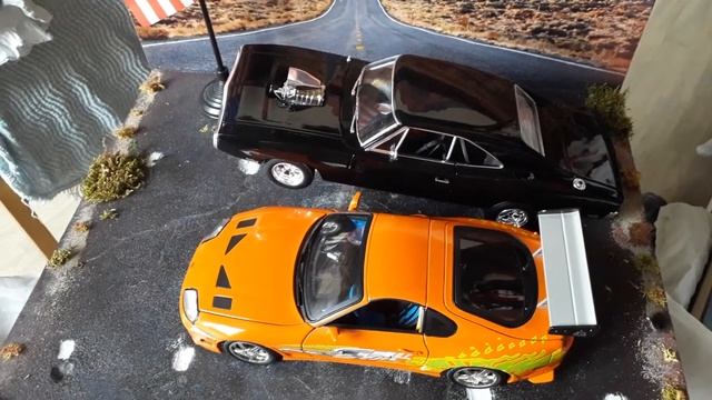 Fast and Furious 1 Movie 2001 1/18 1970 Dodge Charger vs 1995 Toyota Supra смотреть онлайн