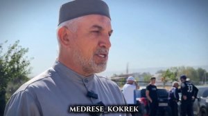 Али хаджи Кикуни на открытии Женского Медресе с.Кокрек