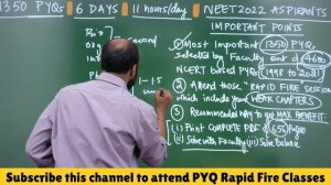 Daily schedule - PYQ Rapid Fire Sessions  for NEET 2022 - 1350 MCQs in 6 Days!! ARE YOU READY?