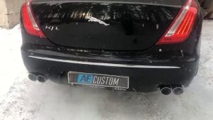 jaguar xj x351 без резонаторов, два H-pipe, глушители Fujitsubo, перегазовка на ХХ