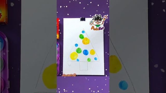Самая яркая ёлочка #простыерисунки #детскиепесни #лепка #новыйгод ￼